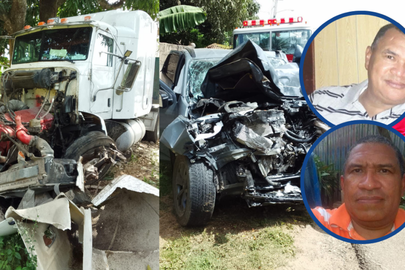 Dos hermanos mueren en accidente entre patana y camioneta en Dajabón