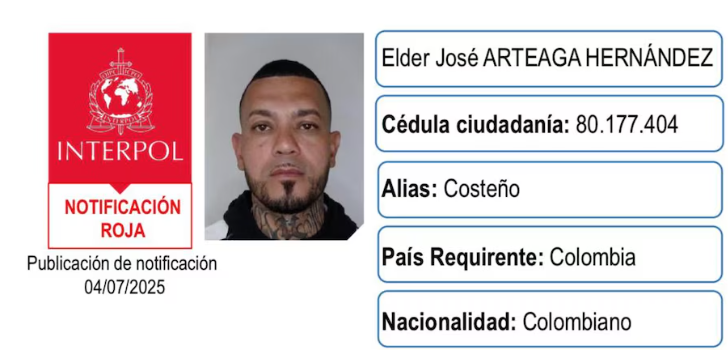 Capturan a ‘el Costeño’, quinto implicado en atentado al senador colombiano Uribe Turbay