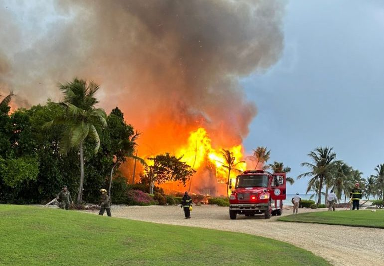 Incendio en Cap Cana afectó a 13 edificaciones