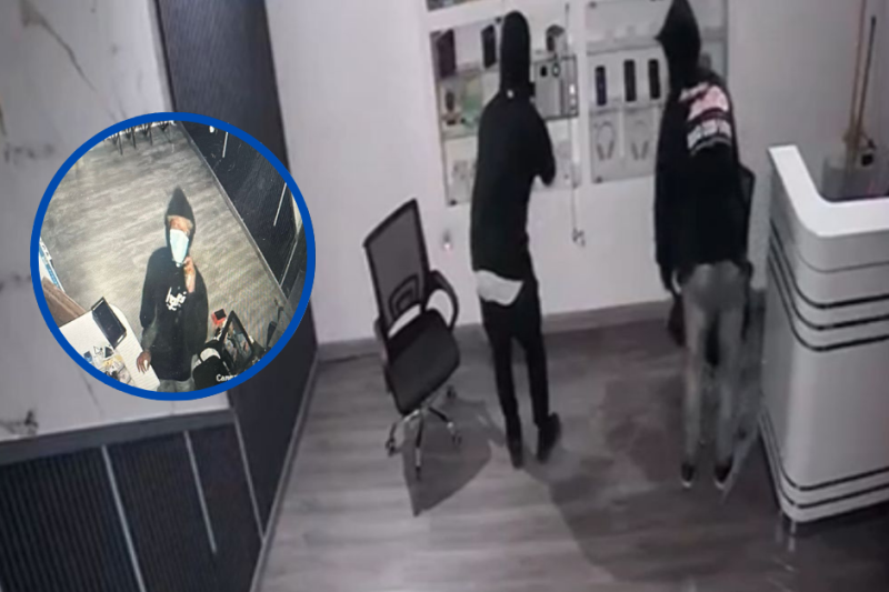 Cámaras captan saqueo a tienda de celulares en Los Botados, Monte Plata