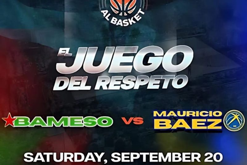Crece entusiasmo juego baloncesto Bameso y Mauricio Báez