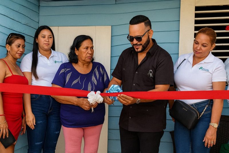 Reconstruyen vivienda de familia venezolana en Tamboril