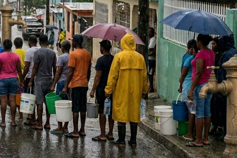 Más de un millón de personas sin agua en medio de lluvias por vaguada en República Dominicana