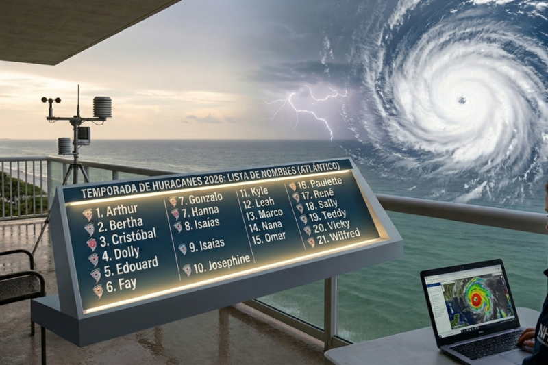 Conozca los nombres de los huracanes de la temporada 2026